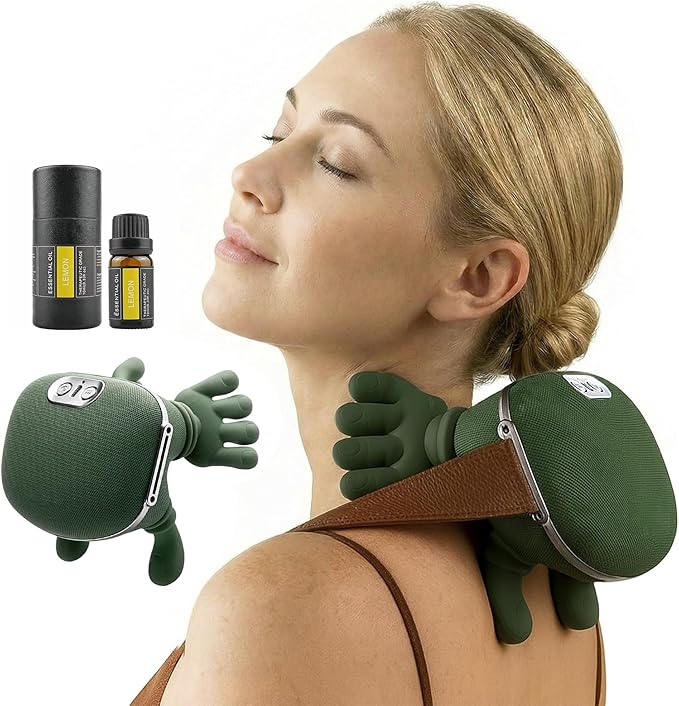 Bionic Heated Shiatsu Massager 4D Deep Tissue Kneading Electric Portable Neck and Back Muscle Relaxation
