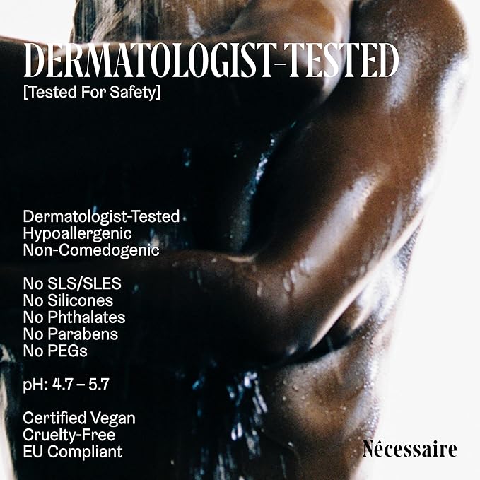Nécessaire The Body Wash Hinoki. Multi-Oil Shower Gel Body Wash for Women + Men. Non-Comedogenic + Hypoallergenic for Sensitive Skin with Niacinamide. 500ml/16.9 fl oz