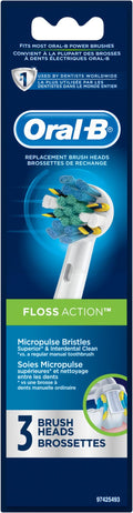 Oral-B Floss Action Electric Toothbrush Replacement Brush Heads Refill 3 Count