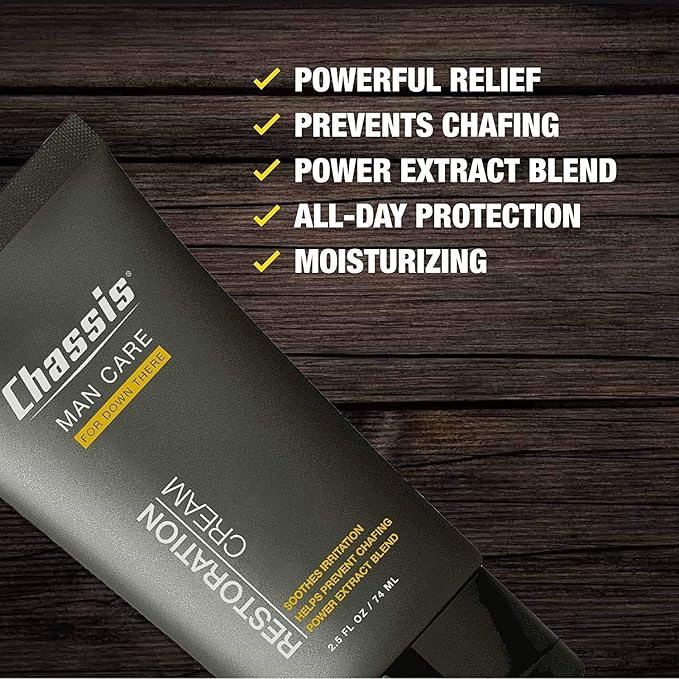 Chassis Essentials Combo - Shower Primer and Restoration Cream - Deep Cleaning Body Wash and Moisturizing Skin Protectant