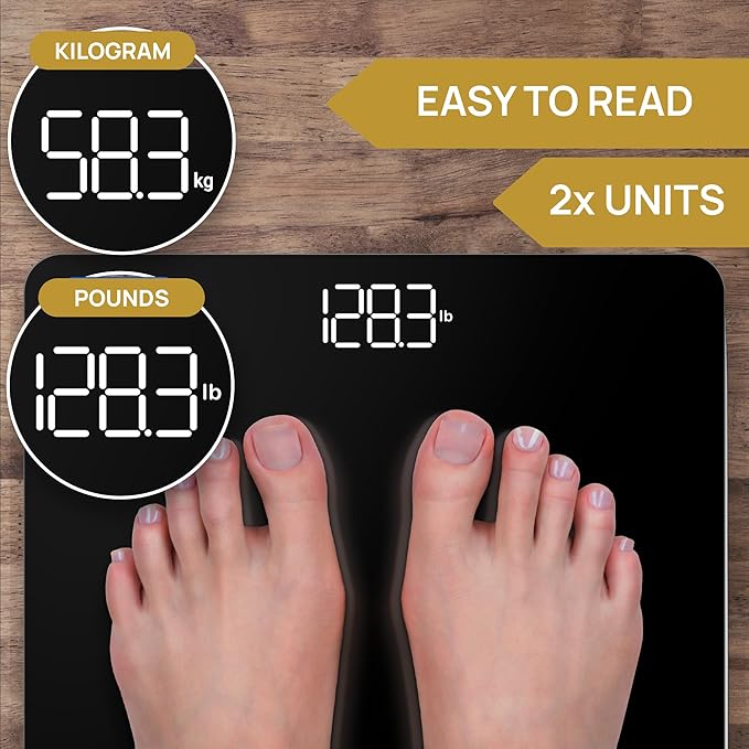 INEVIFIT Strength &amp Wellness Bundle Premium Bathroom Scale &amp 150 LBS Resistance Band Set for Home Workouts
