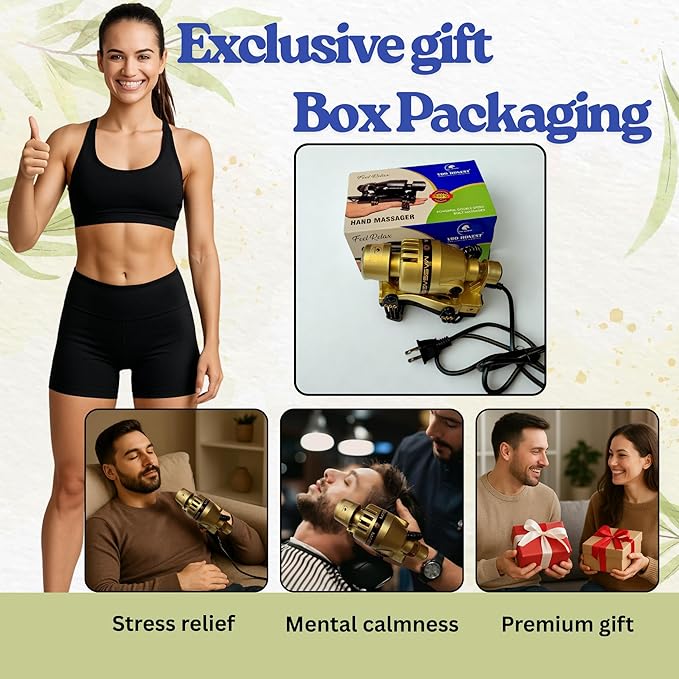 Powerful Double Speed Floating Action for Full Body Massager Corded Electric Powered Barber Massager Gold
