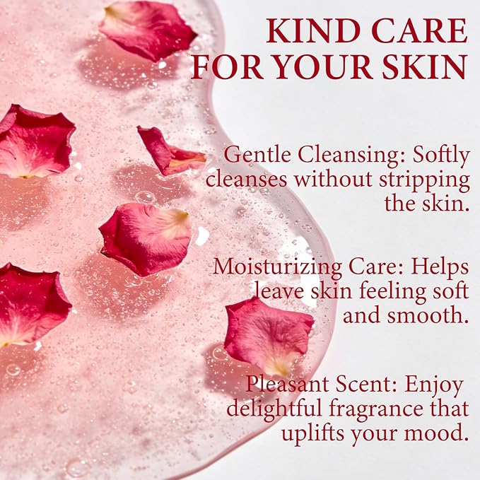 Rose Elixir Body Wash for Women - Gentle Moisturizing Shower Gel with Triple Rose Nourishing Cleanser 6.76 oz (2)