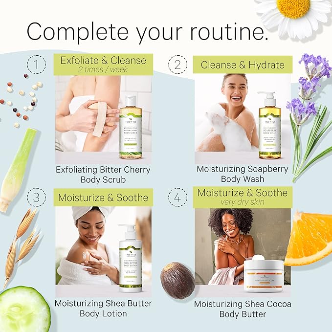 Tree to Tub Citrus Body Wash and Lotion for Dry Skin &amp Sensitive Skin pH Balanced Moisturizing Body Wash Fragrance Free Sensitive Skin Lotion for Women &amp Men