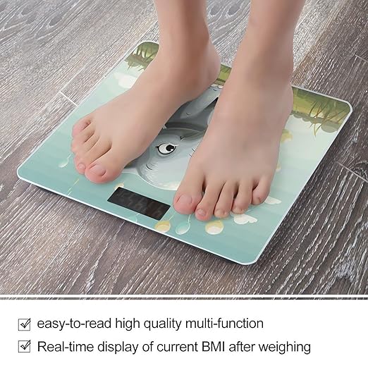 Lovely Elephant Bathroom Scale Ultra-Bright Liquid Crystal Screen Weight Scale Accurate Bathroom Body Scales for Body Weight Bathroom Pet Home Bedroom Gift-Giving