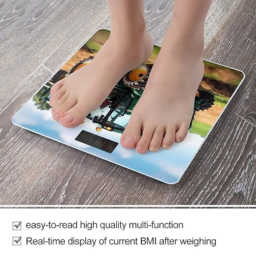 Digital Bathroom Scale for Body Weight Scale with Bright LCD Display High Accuracy Step-On Technology Auto On/Off Company Farm Tractor Digital Scales 400 Lbs /180kg