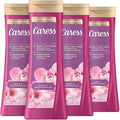 Caress Peony &amp Almond Blossom Body Wash Hyaluronic Acid &amp Vitamin B3 for Moisturized Silky Soft Skin Long-Lasting Floral Bouquet Fragrance 20 fl oz (4 Pack)