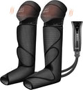 FIT KING Foot and Leg Compression Massager for Circulation and Pain Relief with Knee Heating Therapy - Handheld Controller 3 Modes 3 Intensities - Gift for Mom Wife Family
