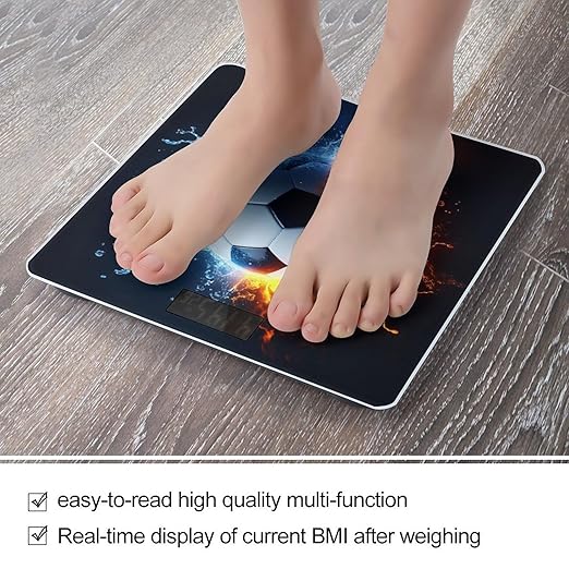 Digital Bathroom Weighing Scale Energy Saving Scale Smart Scale for Body Weight Water and Fire Soccer Ball