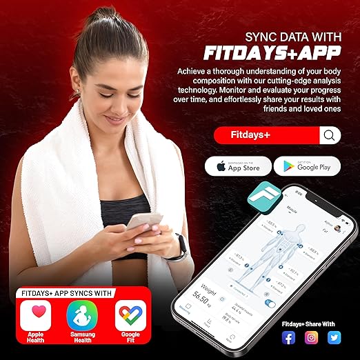 Smart Digital Body Scale – Detects 20 Body Composition Metrics Including Weight BMI Body Fat and Much More – Connects to Smartphone App – Supports 8 Users – Digital Family Scale