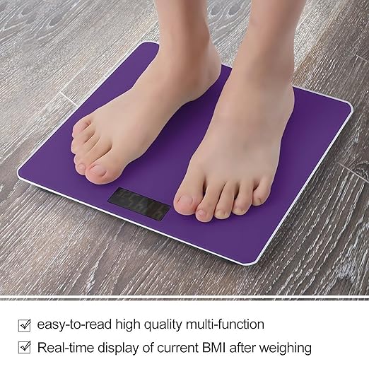 Digital Bathroom Weighing Scale Energy Saving Scale Smart Scale for Body Weight Purple
