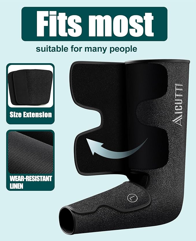 Professional Air Compression Leg and Foot Massager with Heat - Christmas &amp Birthday Gifts for Men &amp Women Improved Circulation &amp Pain Relief Ideal for Parents on Mother's Day &amp Fathe