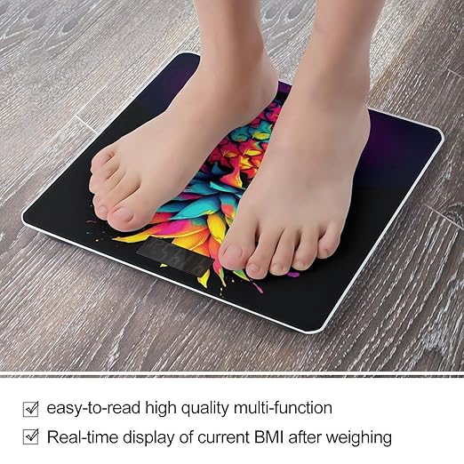 Colorful Pineapple Scale for Body Weight Sturdy Tempered Glass Weighing Scales with LCD Display Accurate Digital Bathroom Scale Convenient Body Fat Smart Scales 400lb