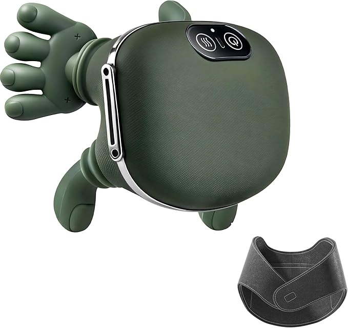 Bionic Heated Massager Shoulder and Neck Massager with Heat Electric Deep Tissue 4D Kneading Massage Electrlc Massage with Fingers for Pain Relief and Muscle Relax Neck Massager with Heat