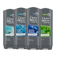 DOVE MEN + CARE Body wash Mixed 4 count For Hydrated Smooth Skin 18 fl oz