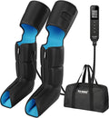 FIT KING Air Compression Leg and Foot Boots Massager for Circulation from Foot to Thigh to Relieve Pain Swelling Edema - Pressure Sensor &amp LCD Display &amp 3 Timer Optional
