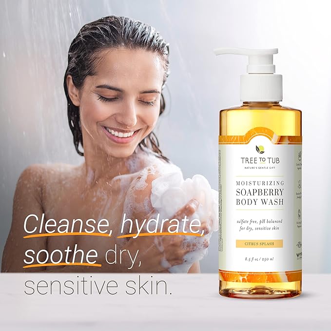Tree to Tub Citrus Body Wash and Lotion for Dry Skin &amp Sensitive Skin pH Balanced Moisturizing Body Wash Fragrance Free Sensitive Skin Lotion for Women &amp Men