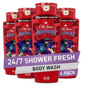 Old Spice Cleansing Body Wash for Men 3X Defense 24/7 Shower Fresh with Lasting Scent 2-in-1 Body &amp Face Wash NightPanther with Rich Warm Scent 24 oz (Pack of 4)