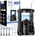 Electric Toothbrush with Water Flosser Combo: 600ML Large Water Tank &amp Ultrasonic Cleaning- Gum Care &amp Whitening- 5 Brush Modes &amp 10 Pressure Settings for Family Use Black