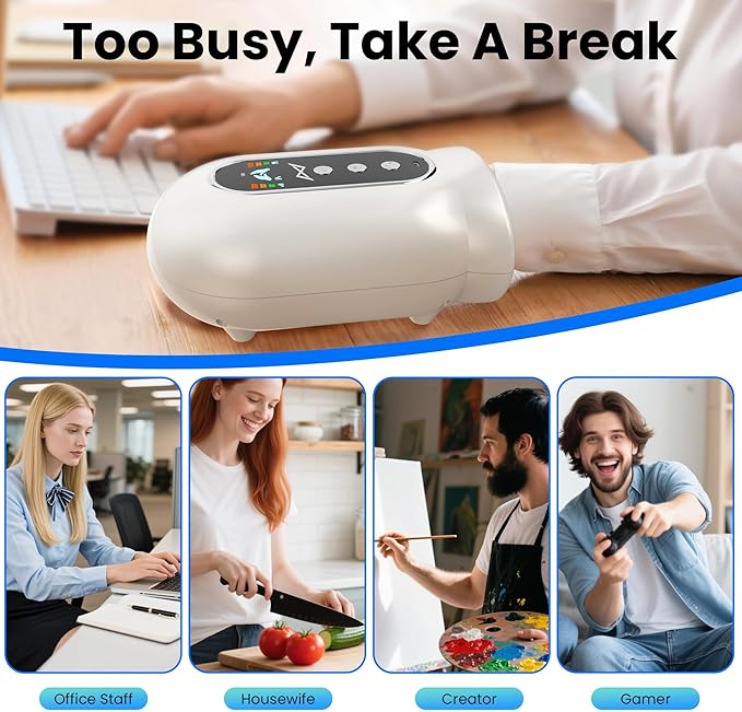 AXV Hand Massager with Heat and Compression for Arthritis and Carpal Tunnel Massager with UV Automatic Cleaning Hand Massage Massagers Mothers Day Gifts for Mom Women