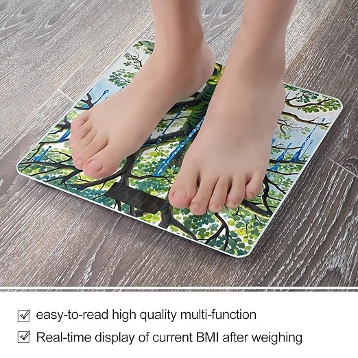Suspension Abstraction Scale for Body Weight Highly Accurate Digital Bathroom Body Scale Digital Bathroom Scales for People Anti-Slip Large LCD Display Smart Scales