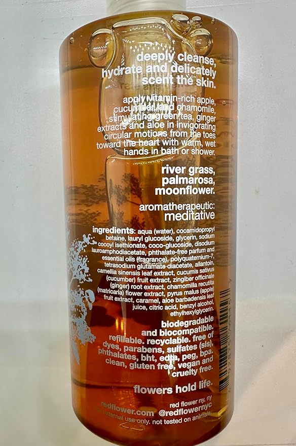 Red Flower Moonflower &amp Ocean Purifying Body Wash Duo – Gentle Hydrating Body Cleansers with Refreshing Aromas for Smooth Nourished Skin