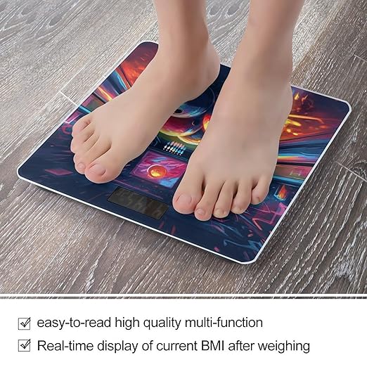 Bowling Balls Scale with LCD Precision Weighing Scales Sturdy Tempered Glass Weight Scales Easy-to-Read Anti-Slip Weight Digital Bathroom Scale for Daily