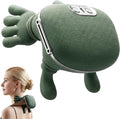 Neck Massager with Heat Portable Shoulder &amp Back Cordless Deep-Tissue Kneading Quiet Brushless Motor Adjustable Strap USB-C Rechargeable Non-Slip Grip Home/Office/Travel – Green