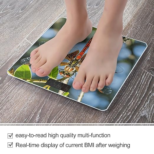 Dragonfly is Red Scale for Body Weight Digital Bathroom Scale Accurate Smart Weight Scales with Large Display Weighing Machine High Precision Scales