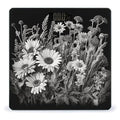 Black and White Flowers Weight ScaleClear LED Display Bathroom Digital Weighing ScaleTempered Glass Digital Bathroom Scale for Body Weight Capacity Up to 400 Lbs