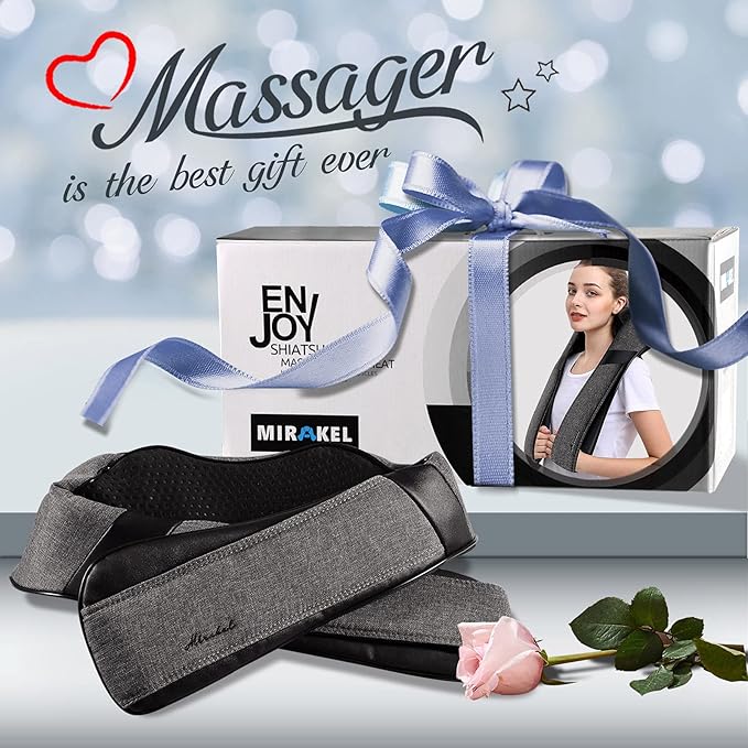 Mothers Day Gifts for Mom Wife Women Fathers Day Dad Husband Men Gifts Shiatsu Neck Back and Shoulder Massager with Heat for Pain Relief Deep Tissue Birthdays Valentine’s Day Christmas Gift