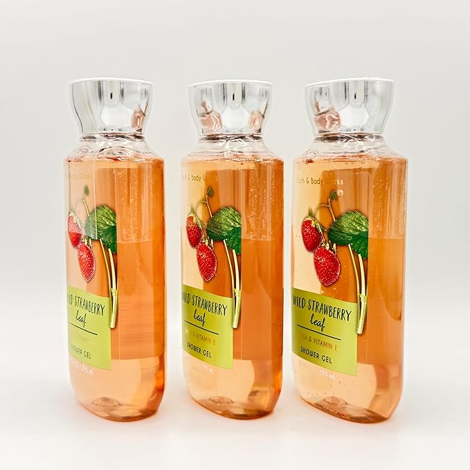 Wild Strawberry Leaf Bath &amp Body Shower Gel Set | Bundle of Three 10-Ounce Shower Gels