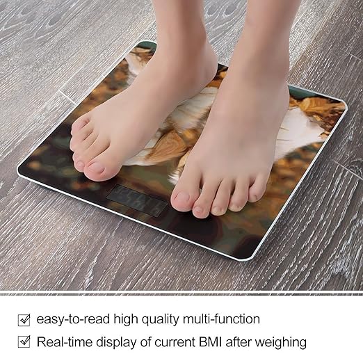 Golden Retriever Dogs Puppies Pets Scale for Body Weight Sturdy Tempered Glass Weighing Scales with LCD Display Accurate Digital Bathroom Scale Convenient Body Fat Smart Scales 400lb