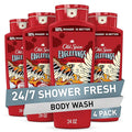 Old Spice Cleansing Body Wash for Men 3X Defense 24/7 Shower Fresh with Lasting Scent 2-in-1 Body &amp Face Wash Eaglefangs with Fresh Cloud Scent 24 oz (Pack of 4)