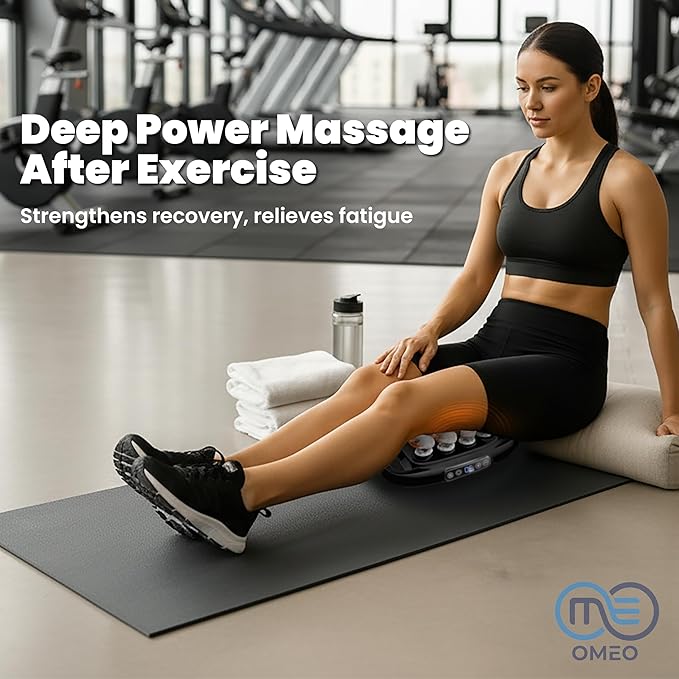 OMEO 16-Head Deep Tissue Massage Gun – Professional Percussion Massager with 30 Intensities &amp Quiet Motor | Portable Muscle Massager for Pain Relief Neck Back Shoulders &amp Legs (Black)