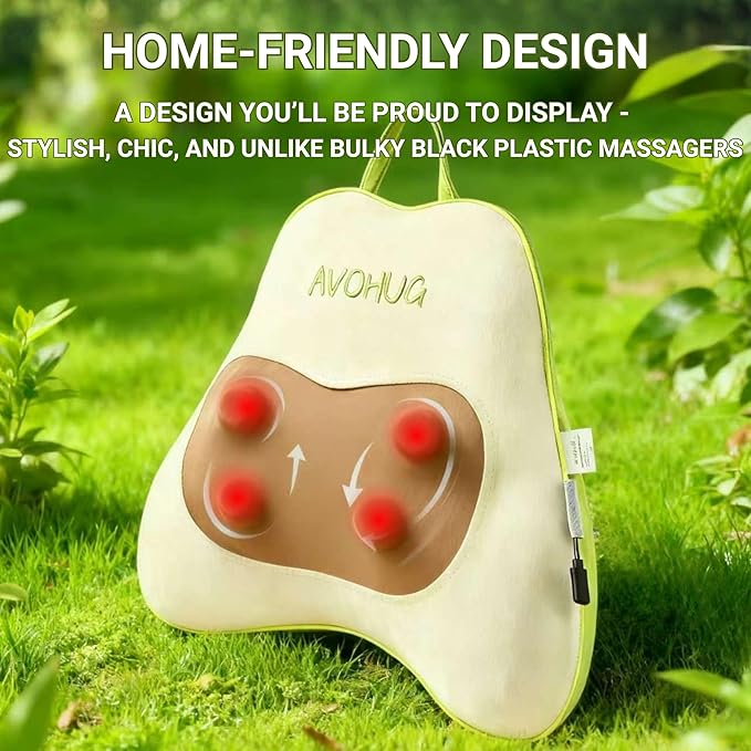 All-in-1 Back Massager for Pain Relief Deep Tissue — Instant Back Pain Relief with Deep Shiatsu Kneading Technology &amp Gentle Heat Cordless Premium Quality &amp Design Gift for Her
