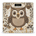 Cute Brown Cartoon Owls Weight Scale Large Bathroom Scales Digital Weight with Bright LED Display Non Slip Automatic Weighing Scale Fashion Weighing Machine for Body
