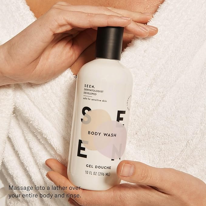 SEEN Body Wash -Scented- Non-Comedogenic &amp Non-Irritating Body Wash- Dermatologist-Developed - Safe for Sensitive &amp Acne Prone Skin