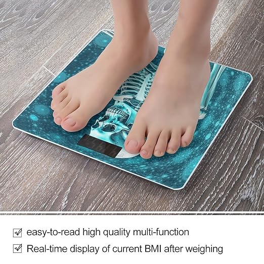 The Skeleton of Color Space Smart Scale for Body Weight Accurate Bathroom Scale with LED Display Digital Weight Scales Weighing Machine High Precision Scales for Bath Home