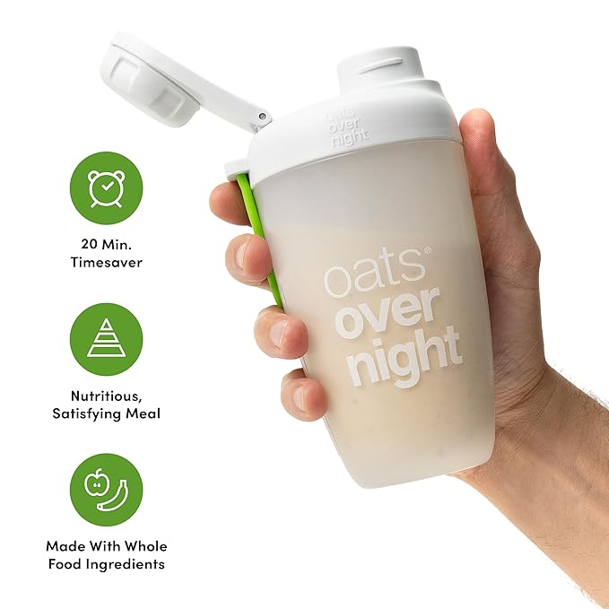 Oats Overnight Party Variety Pack - High Protein High Fiber Breakfast Protein Shake - Gluten Free Oatmeal Non GMO Oatmeal - Cookies &amp Cream Coconut Cream Pie &amp More Flavors (8 Pack)