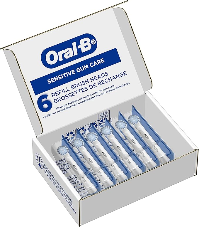 Oral-B Sensitive Gum Care Electric Toothbrush Replacement Brush Heads 6 Count(Pack of 4)