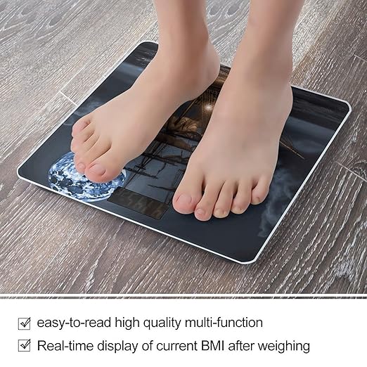 Pirate Sailboat Full Moon Bathroom ScaleHighly Accurate Digital Weighing Machine for People Bright LED Display Weight Scale for The Aldult Home Use