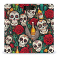 Women's Digital Bathroom Weighing Scale Automatic Switch Energy Saving Scale Smart Scale For Body Weight Vintage Day of Dead Sugar Skulls Rose Flowers Cactus