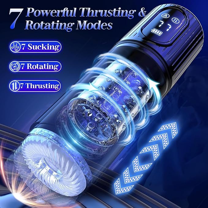3 in 1 Male Mastusbafor with 7X Rotating &amp 7X Thrusting Modes Automatic Tight Sleeve Hoodies Male Masterburbatar Hands FreePocket Puzzy Silicone Electric Virabtor CEB465