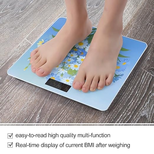 Do Not Forget Me Scale for Body Weight Accurate Digital Bathroom Scale Toughened Glass High Precision Scales Smart Weight Scales with Large LCD Backlight Display Weighing Machine