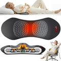 3-in-1 Electric Back Massager Pillow Ergonomic Wedge Cushion with Heat &amp Adjustable Lumbar Support USB Powered Back Support Pad for Bed and Chair