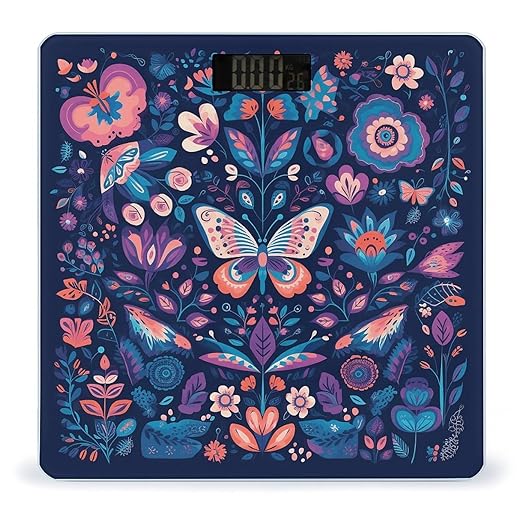 Butterfly and Leaves Scale for Body Weight Smart Scales Digital Bathroom Scale High Precision Weighing Scales with Large Display Weighing Machine for People