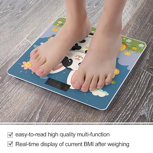 Cartoon Cute Bunny Smart Scale for Body Weight Accurate Bathroom Scale with LED Display Digital Weight Scales Weighing Machine High Precision Scales for Bath Home