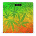 Smart Scale for Body Weight Digital Bathroom Weighing Scale Energy Saving Scale Rasta Flag Leaves Weedleaf Pattern