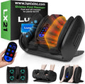 Lunix LX21 FSA Foot and Calf Massager with Remote Neuropathy &amp Plantar Fasciitis Relief Adjustable Leg Ankle Deep Kneading Shiatsu Therapy Blood Circulation Hot Cold Pockets Granite Black